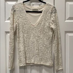 White lacey long sleeve